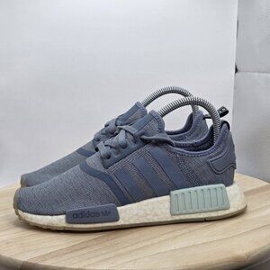 Adidas NMD R1 Raw Steel Women's Size 5.5 Blue Running Shoes (CQ2013)